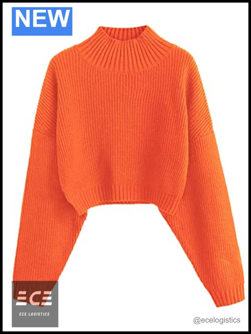 Women's Cropped Turtleneck Sweater Lantern Sleeve Ribbed Knit Pullover